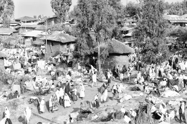 Etiopía Lalibela Circa Enero 2018 Personas Identificadas Multitud Del Genna — Foto de Stock