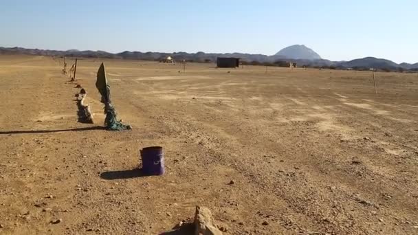 Vida Deserto Núbio Sudão África — Vídeo de Stock