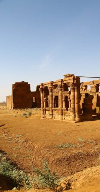 Afrika sudan naqa çölün ortasında siyah Firavunlar antik Tapınağı