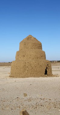 sai adanın nilo ve mezar yakınındaki Nubyeliler Müslüman mezar antik kentinin kalıntıları Afrika Sudan'da