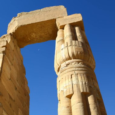 Afrika sudan soleb çöl ortasında siyah Firavunlar antik Tapınağı