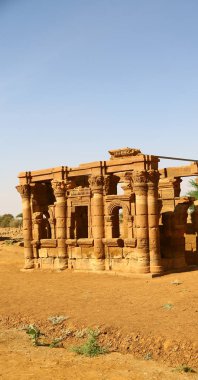 Afrika sudan naqa çölün ortasında siyah Firavunlar antik Tapınağı