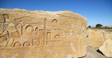 Afrika sudan soleb çöl ortasında siyah Firavunlar antik Tapınağı