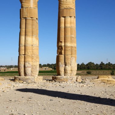 Afrika sudan soleb çöl ortasında siyah Firavunlar antik Tapınağı