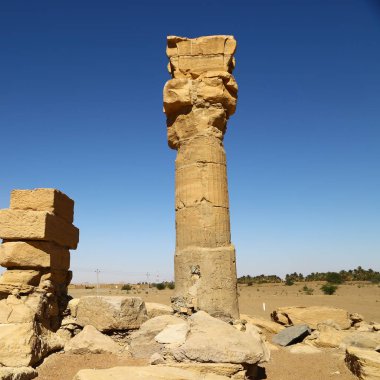 Afrika sudan soleb çöl ortasında siyah Firavunlar antik Tapınağı