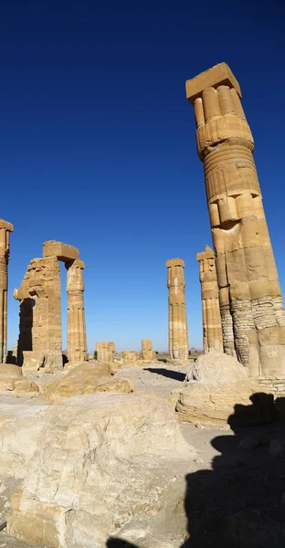 África Sudan Soleb Antigo Templo Dos Faraós Negros Meio Deser — Fotografia de Stock