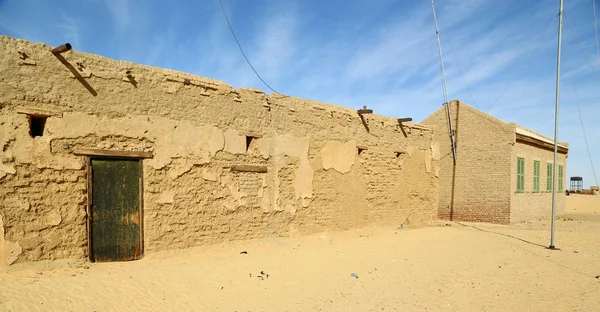 Afrika Sudan Çölde Eski Altı Onun Boş Binalar Stasyonu — Stok fotoğraf