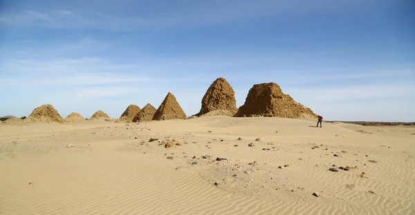 Africe Súdánu Napata Karima Antické Pyramidy Černých Faraonů Uprostřed Poušti — Stock fotografie