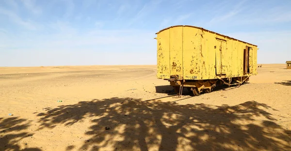 África Sudan Deserto Velha Estação Seis Seus Edifícios Vazios — Fotografia de Stock