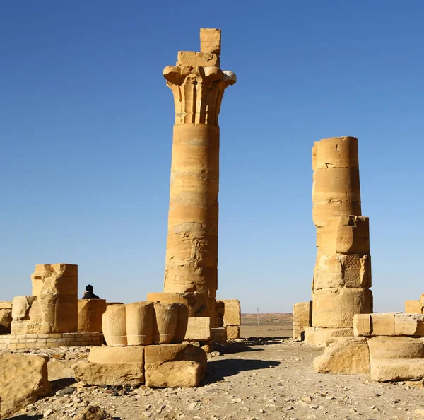 África Sudan Soleb Antigo Templo Dos Faraós Negros Meio Deser — Fotografia de Stock