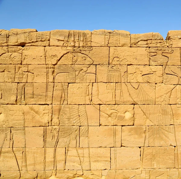 Afryce Sudan Naqa Świątyni Antyczny Czarny Faraonów Środku Pustyni — Zdjęcie stockowe