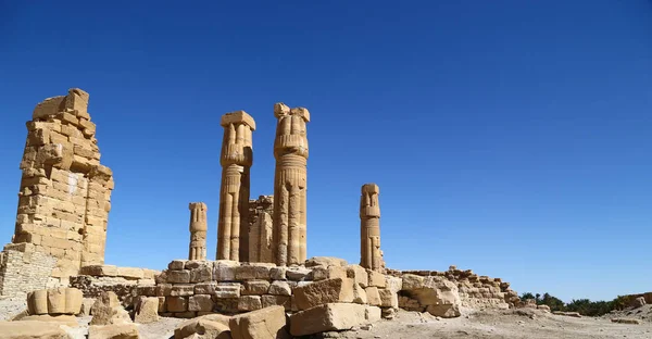 África Sudan Soleb Antigo Templo Dos Faraós Negros Meio Deser — Fotografia de Stock