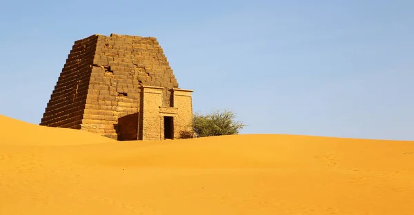 Afrika Sudan Meroe Die Antiken Pyramiden Der Schwarzen Pharaonen Mitten — Stockfoto