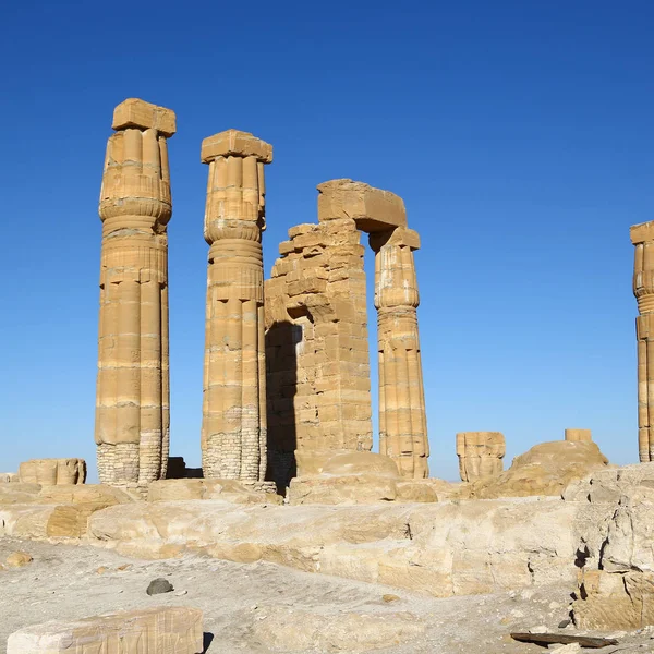 África Sudan Soleb Antigo Templo Dos Faraós Negros Meio Deser — Fotografia de Stock