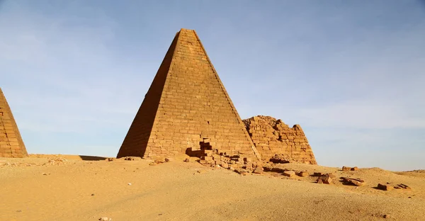 África Sudan Napata Karima Antigas Pirâmides Dos Faraós Negros Meio — Fotografia de Stock