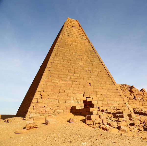 Africa Sudan Napata Karima Antique Pyramids Black Pharaohs Middle Deser — Stock Photo, Image