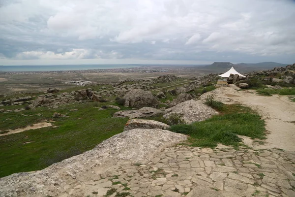 Gobustan la antigua cueva preistórica — Foto de Stock