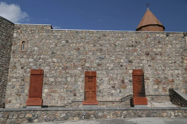 Em armenia khor virap o antigo mosteiro arquitetura medieval ne — Fotografia de Stock