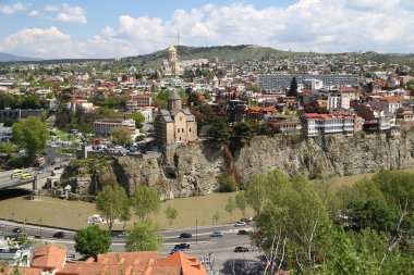 gürcistan tiflis şehrin görünümünde
