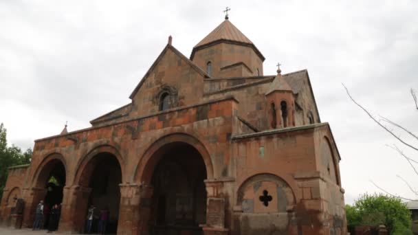 Вірменія Гайан Близько Травня 2019 Року Непізнані Люди Біля Античного — стокове відео