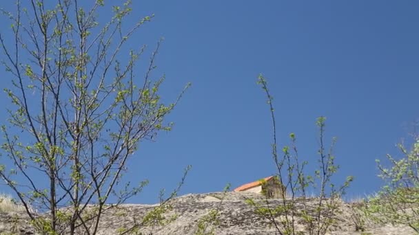 在格鲁吉亚东部的古老岩石凿成的小镇 Uplistsikhe — 图库视频影像