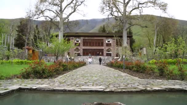 Sheki Alte Architektur Der Stadt Von Der Unesco Geschützt Azerbaijan — Stockvideo