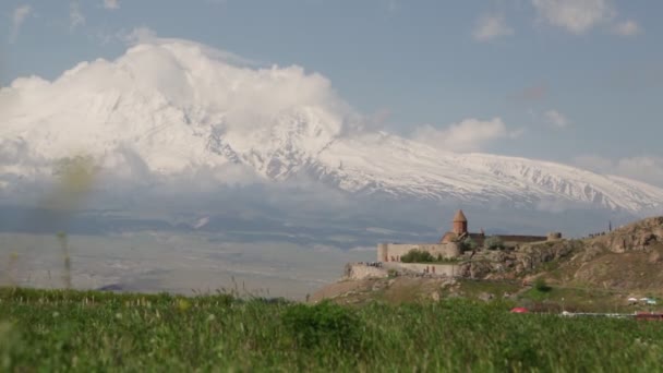 Piękne Stare Khor Virap Klasztor Armenii — Wideo stockowe