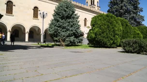 Edificio Cerca Lugar Nacimiento Stalin Gori Georgia — Vídeos de Stock