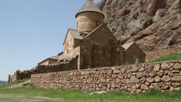 Opptak Noravank Det Gamle Klosteret Fjellet Armenia – stockvideo