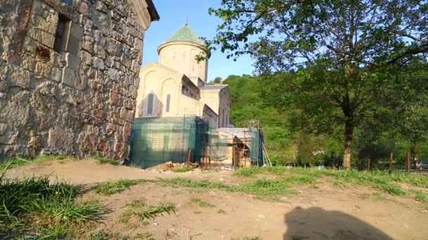 Monastero Gelati Antico Patrimonio Della Terra Storica Caucasica Protetto Dall — Video Stock