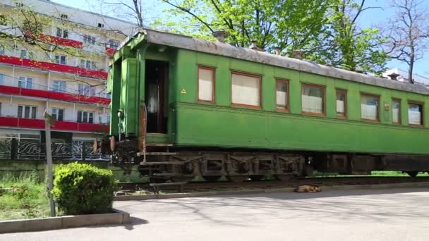 Kereta Dekat Tempat Kelahiran Stalin Gori Georgia — Stok Video