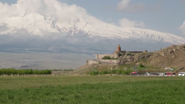 Beau Monastère Antique Khor Virap Arménie — Video