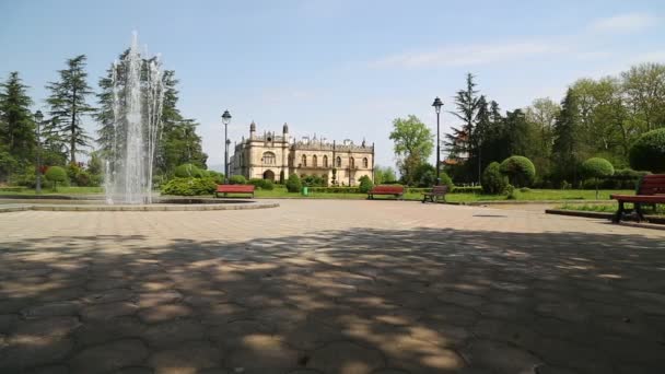 Imágenes Del Edificio Antiguo Del Palacio Sitio Histórico Protegido Por — Vídeos de Stock