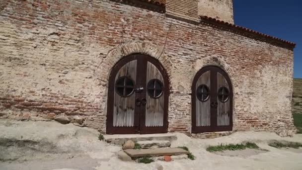 Antika Klippkyrkor Staden Uplistsikhe Östra Georgien — Stockvideo