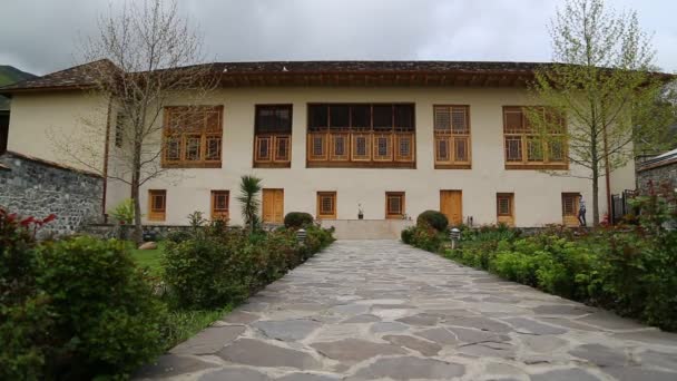 Sheki Alte Architektur Der Stadt Von Der Unesco Geschützt Azerbaijan — Stockvideo