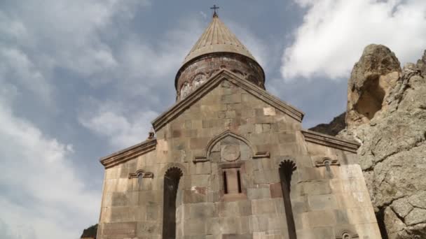Армения Нораванка Неизвестные Около Античного Монастыря Киргизии — стоковое видео