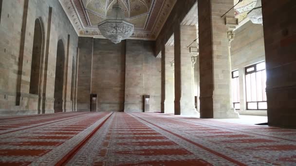 Innenraum Der Dschuma Moschee Shamakhi Azerbaijan — Stockvideo