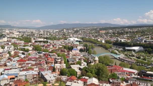 Felvételeket Gyönyörű Városkép Tbilisi Grúzia — Stock videók