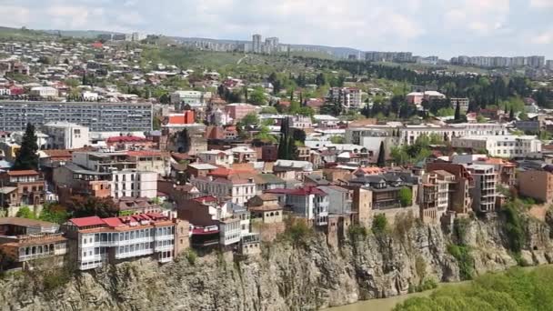 Tiflis Güzel Şehir Manzarası Görüntüleri Gürcistan — Stok video