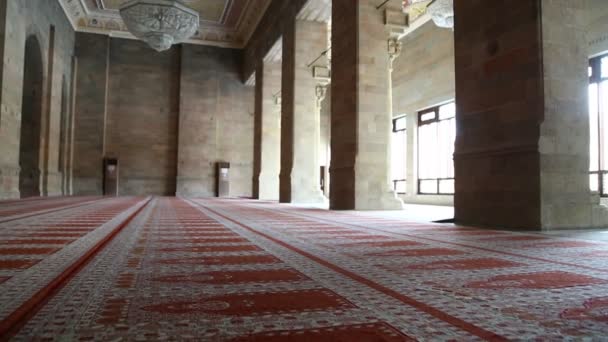 Innenraum Der Dschuma Moschee Shamakhi Azerbaijan — Stockvideo