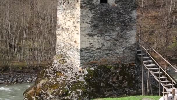 ジョージア州ウンネスコによって保護されたメスティアの古い村の映像 — ストック動画