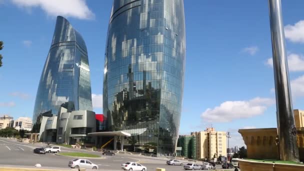 Azerbaijan Baku Circa Mayo 2019 Imágenes Hermosa Ciudad Bakú Día — Vídeos de Stock