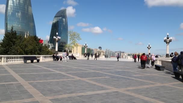Azerbaijan Baku Circa Mayo 2019 Imágenes Hermosa Ciudad Bakú Día — Vídeos de Stock