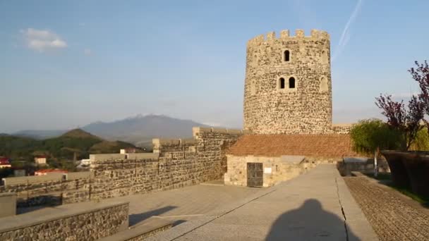 Akhaltsikhe Castle Antikes Erbe Der Kaukasischen Historischen Landschaft Georgien — Stockvideo