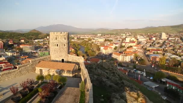 Castillo Akhaltsikhe Herencia Antigua Paisaje Histórico Caucásico Georgia — Vídeos de Stock