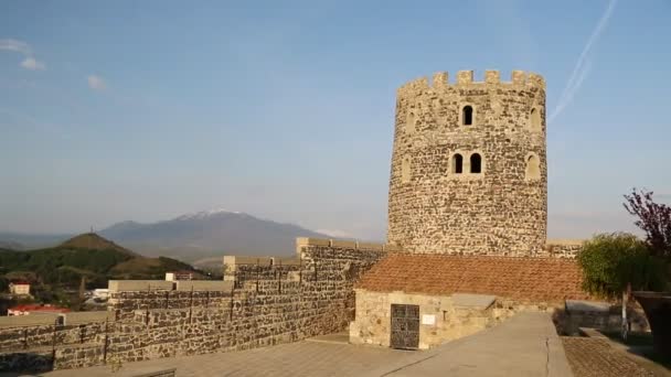 Akhaltsikhe Slott Antik Arv Kaukasiska Historiska Landskap Georgien — Stockvideo