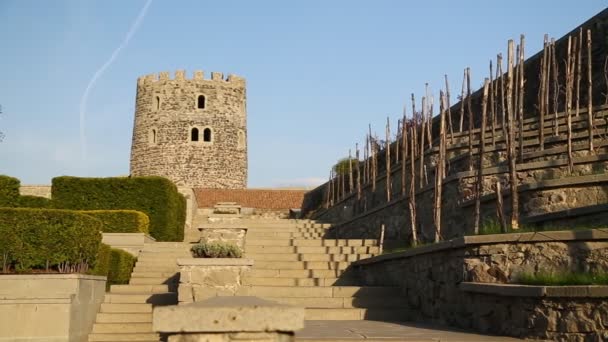 Akhaltsikhe Castle Antikes Erbe Der Kaukasischen Historischen Landschaft Georgien — Stockvideo