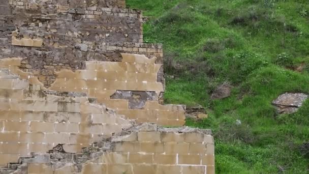 Bilder Antika Mausoleet Nära Mountain Heritage Diri Baba Azerbajdzjan — Stockvideo