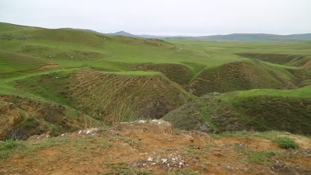 Images Mausolée Antique Près Patrimoine Montagne Diri Baba Azerbaïdjan — Video