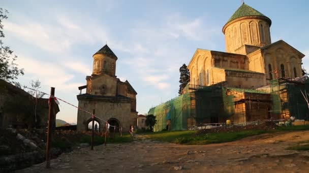 Klášter Gelati Starožitné Dědictví Kavkazské Historické Půdy Ochraňuj Unesco Gruzie — Stock video